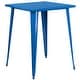 preview thumbnail 11 of 11, Indoor Outdoor Metal Bar Height Table Blue