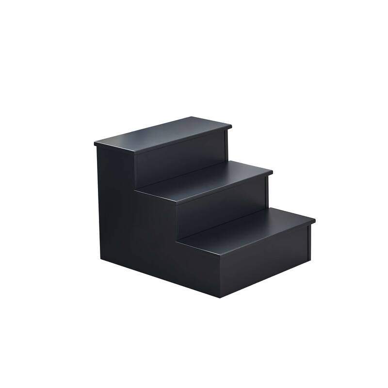 3 Step Wood Step Stool, Black Bed Bath & Beyond 38912051