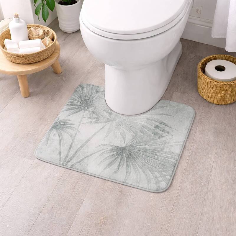 Decorative Contour Bath Mat 20x18 Ultra Absorbent Quick Dry Rug