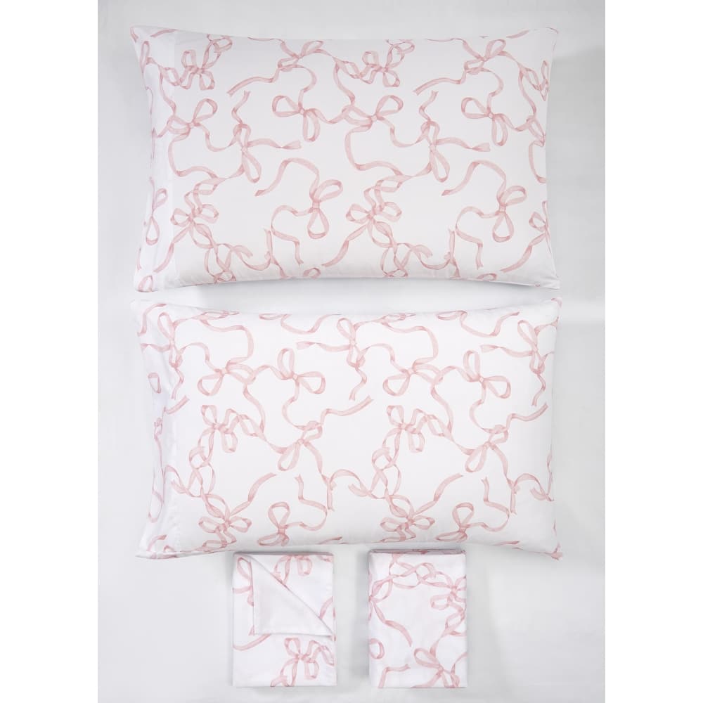 Truly Soft Printed Bow 4 Piece Sheet Set