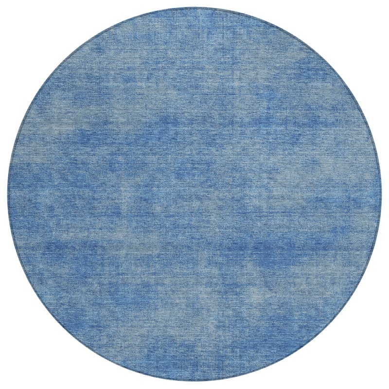 Machine Washable Indoor/ Outdoor Simple Solid Chantille Rug