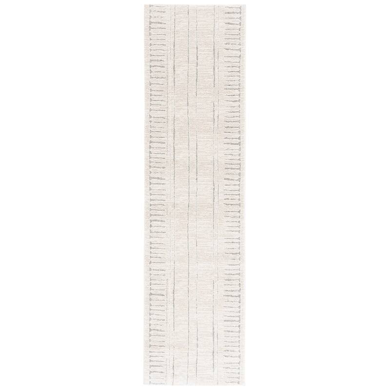 SAFAVIEH Northport Zelpha Modern & Contemporary Rug - 2'2" x 8' Runner - Ivory/Grey