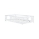preview thumbnail 52 of 84, Montessori Twin Size Toddler Floor Bed with Fence without Door, Open-row Design Wood Frame Platform Bed with Safety Guardrails