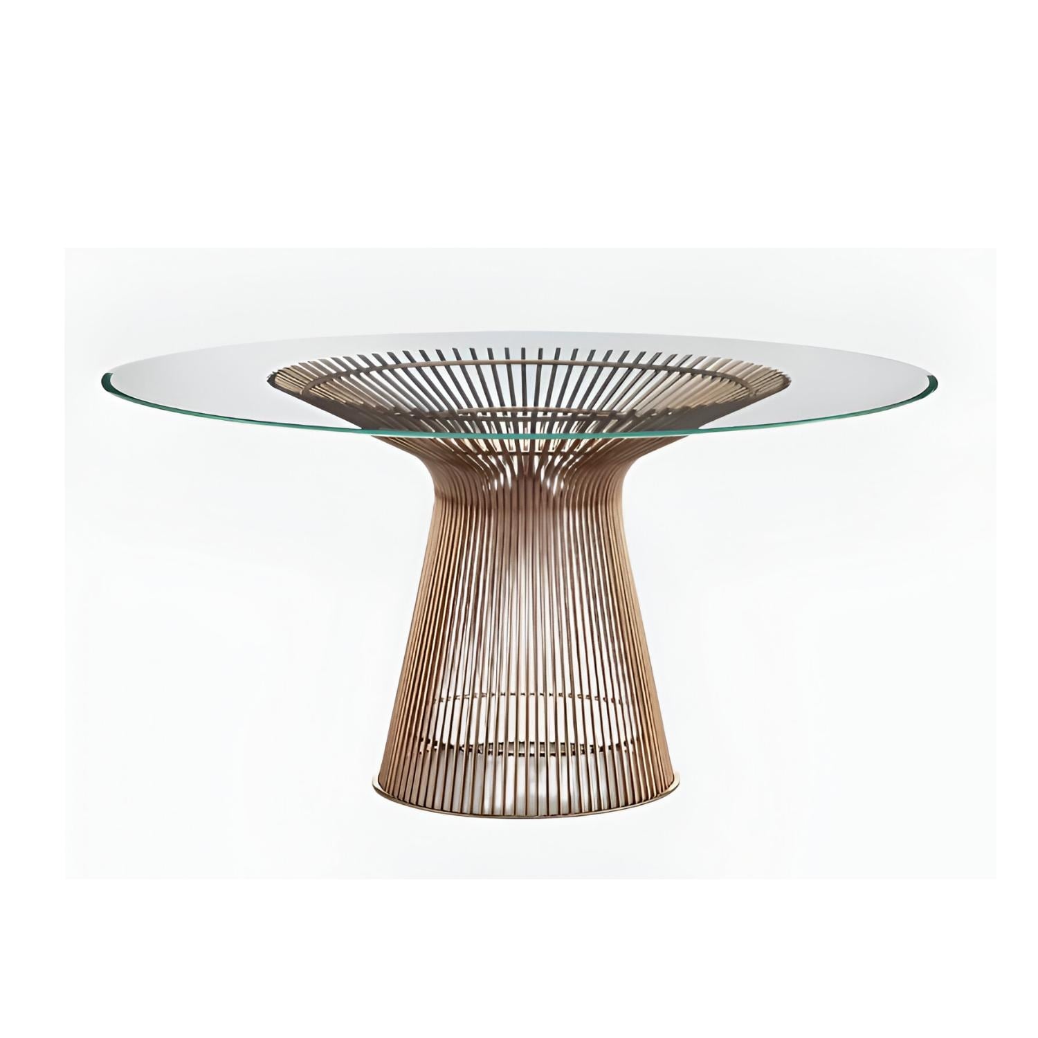 Modern Glass Round Planter Palma Dining Table