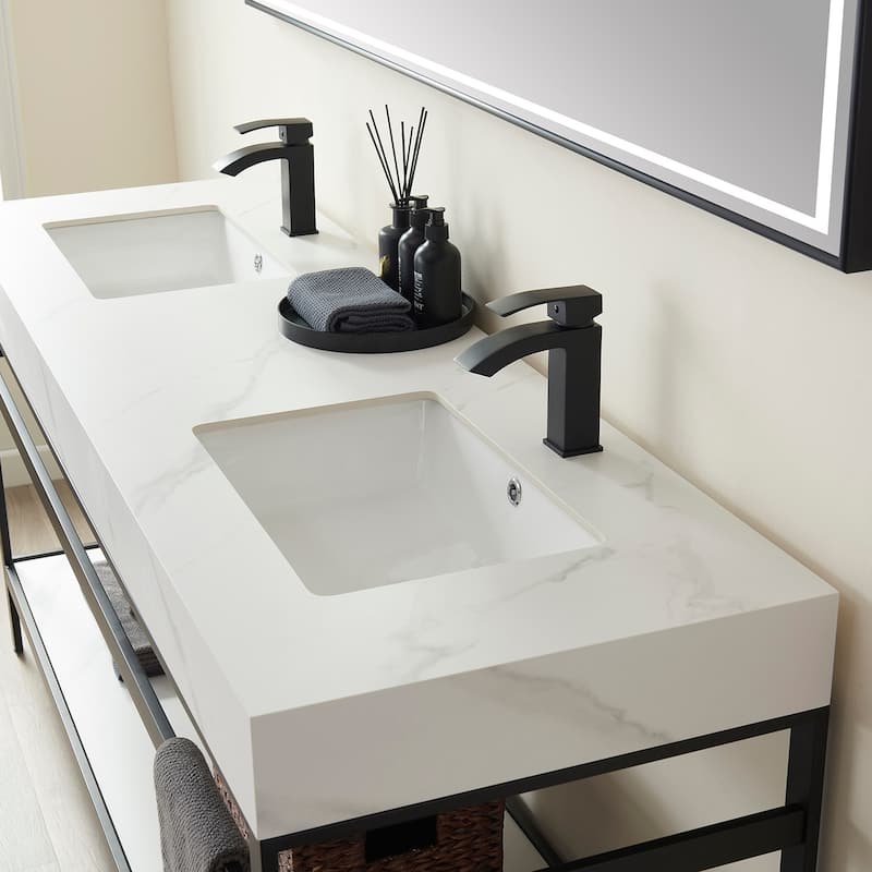 Miseno MV702572 Funes 72" Free Standing Double Basin Vanity Set with