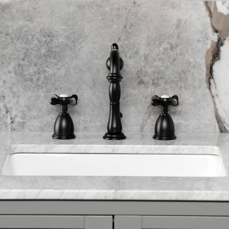 Kingston Brass Essex Widespread Bathroom Faucet with Brass Pop-Up