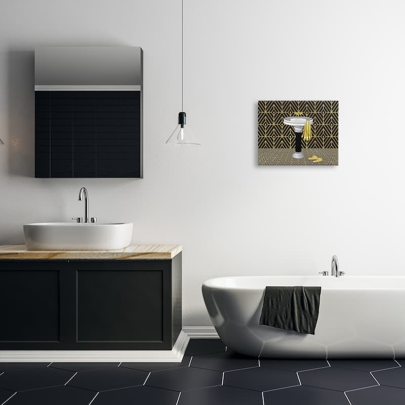 Stupell Deco Style Glam Bathroom Canvas Wall Art Design By Conrad Knutsen