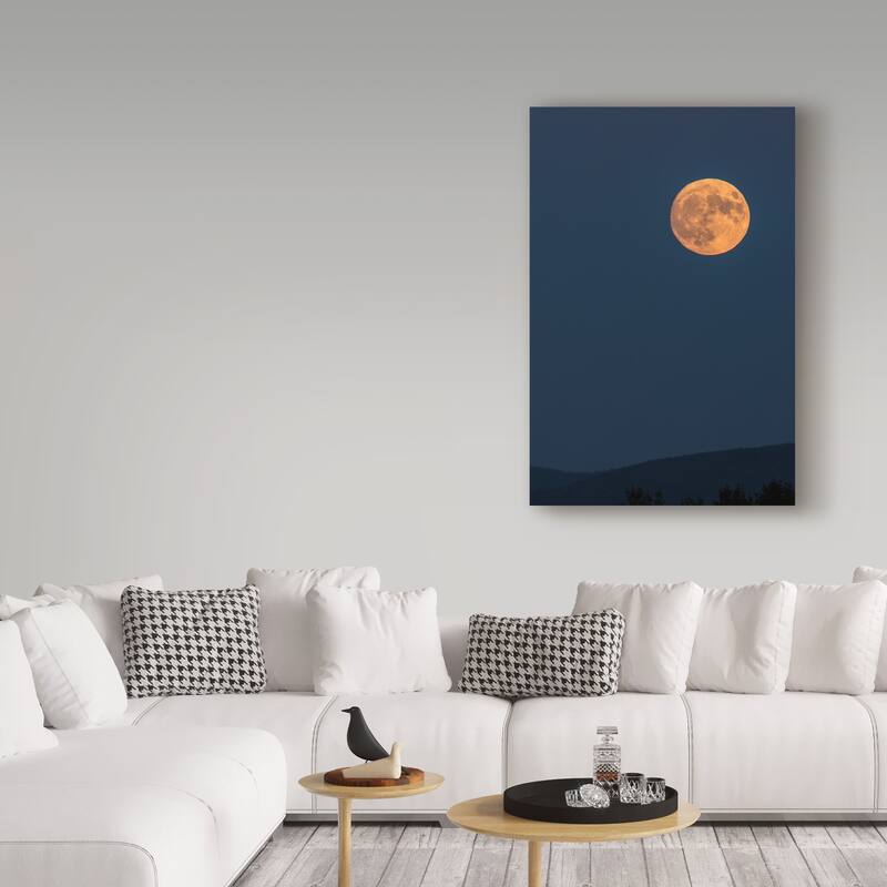 Brenda Petrella Photography Llc 'Supermoon Rise Over Ridge' Canvas Art