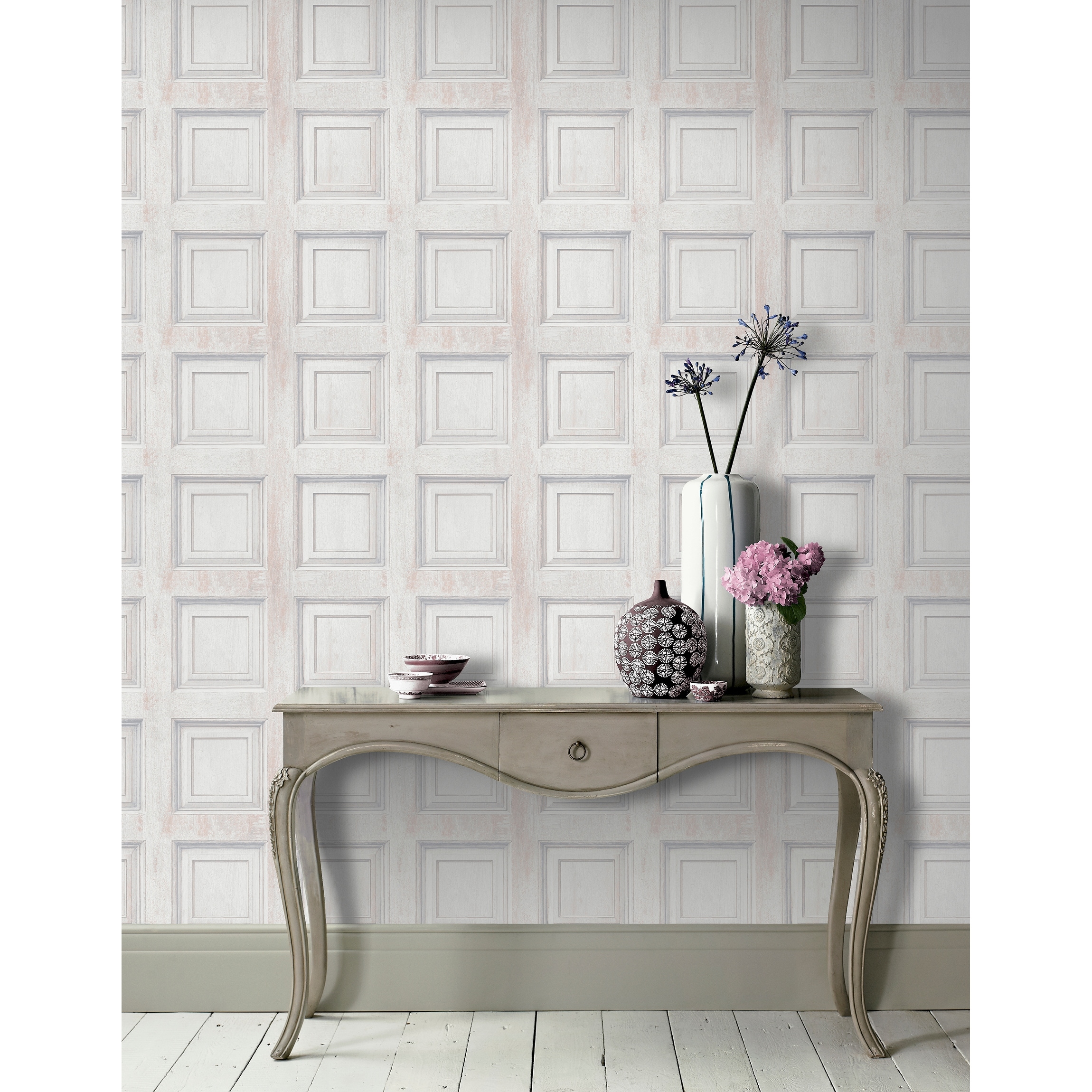 Arthouse Willard Off-White Wood Panel Wallpaper