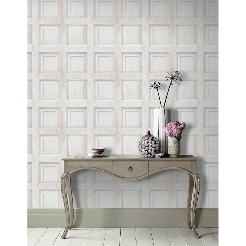 Arthouse Willard Off-White Wood Panel Wallpaper