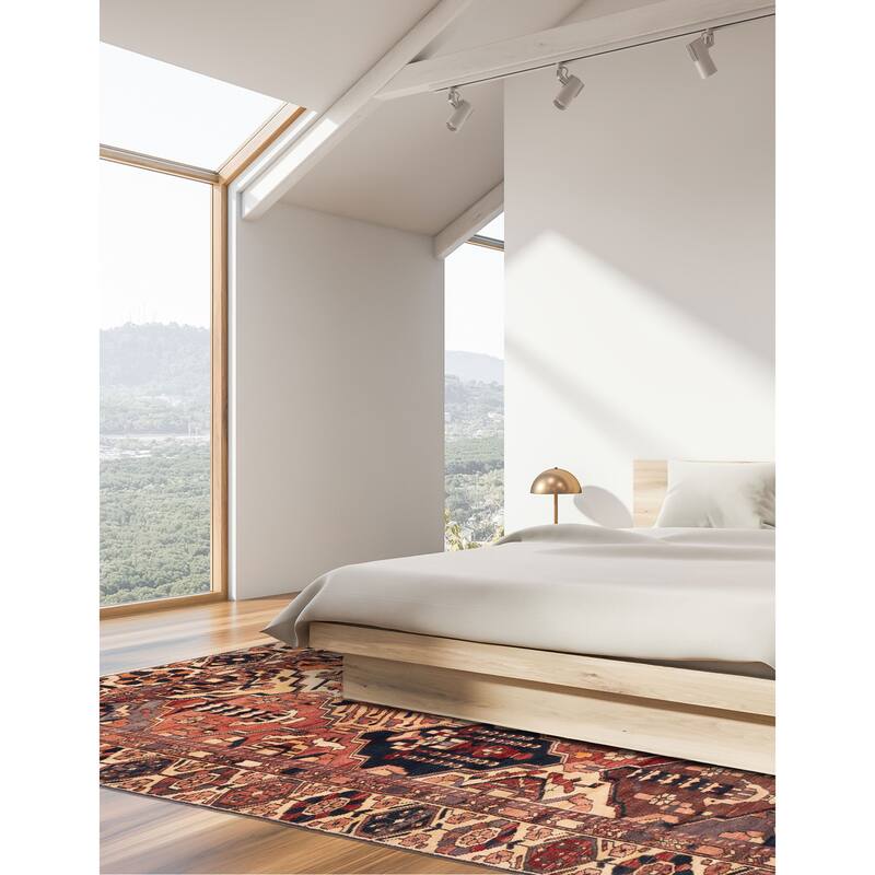 ECARPETGALLERY Hand-knotted Kayseri Vintage Copper Wool Rug - 6'3 x 9'6