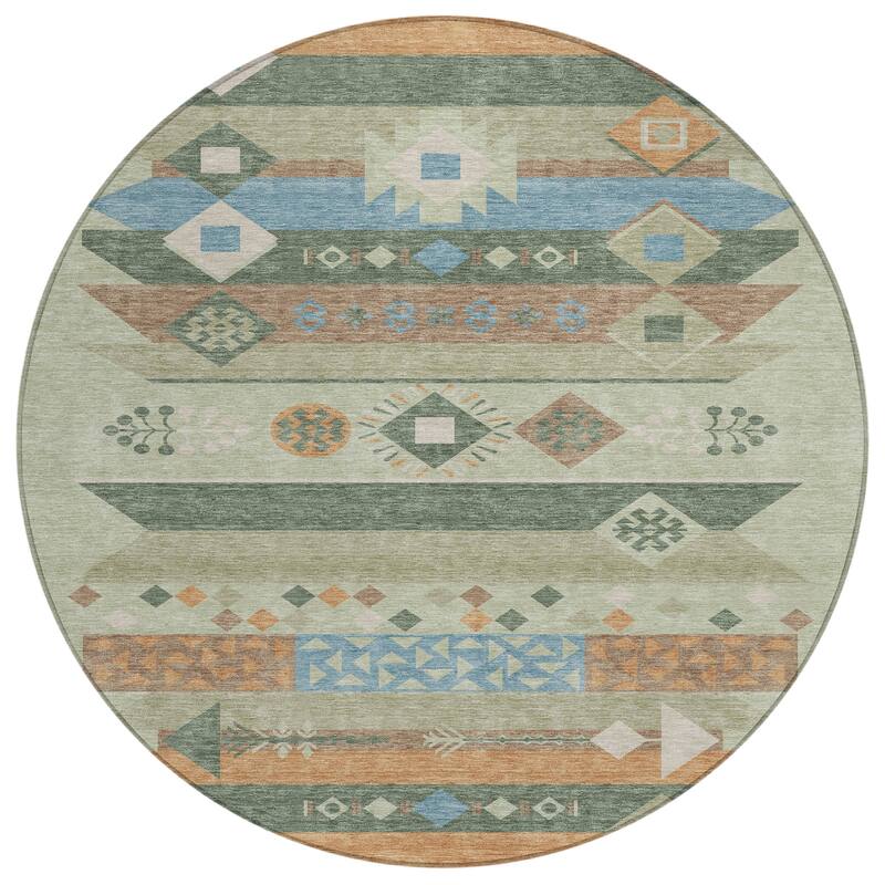 Machine Washable Indoor/ Outdoor Global Tuca Chantille Rug