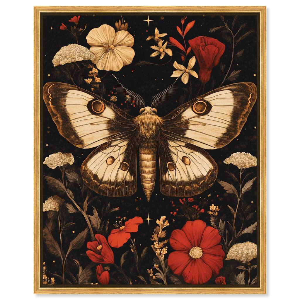 Flying Moth Canvas by Art Remedy