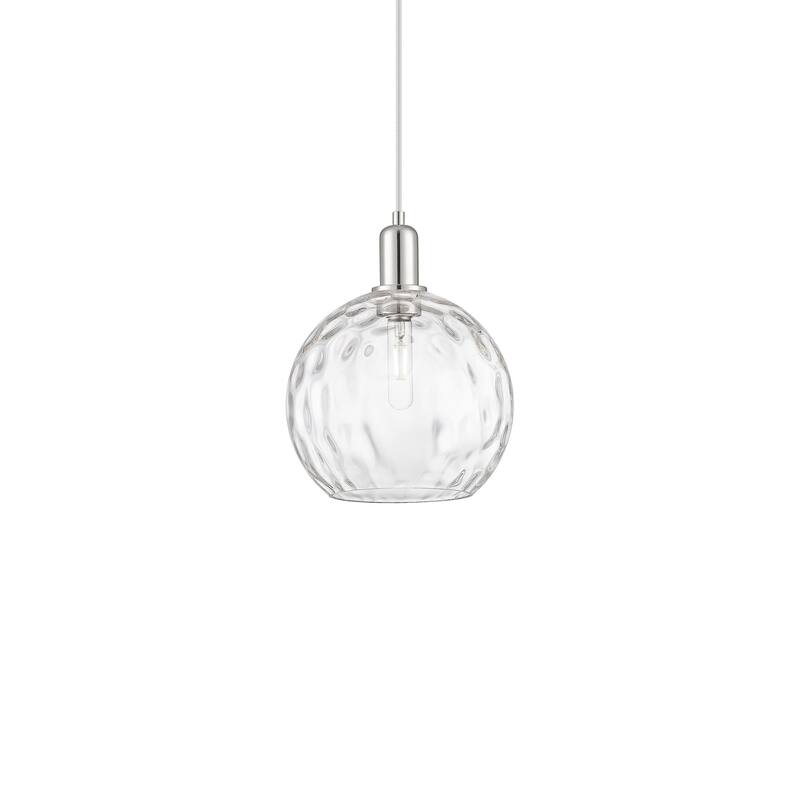 Innovations Lighting 716-1P-13-10 Athens Water Glass Pendant Athens - Polished Nickel / Clear Water Glass