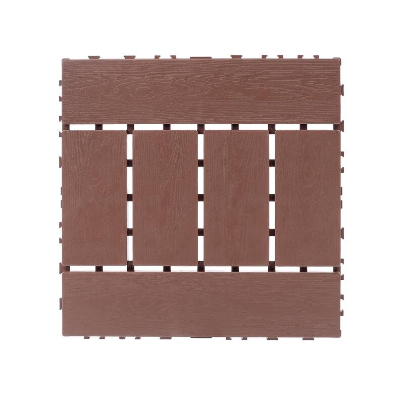 H style 12 inch balcony deck tiles, DIY interlocking deck floor tiles, indoor and outdoor floor tiles, 44pcs