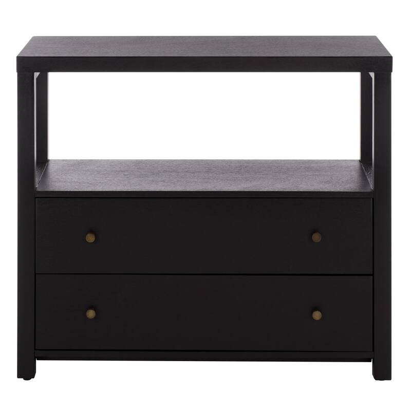 SAFAVIEH Home Ernest 2-Drawer 1-Shelf Chest - Black