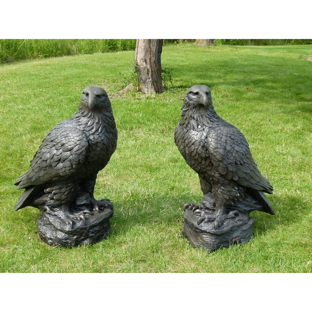 Eagle Outdoor Garden Statues - 52" - Set of 2