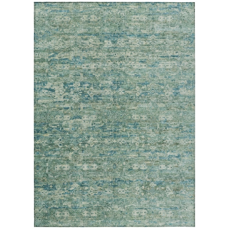 Machine Washable Indoor/ Outdoor Traditional Harmony Chantille Rug
