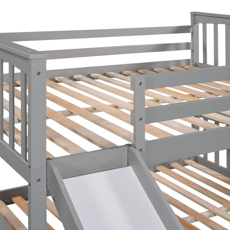 Full over Full Bunk Bed with Slide