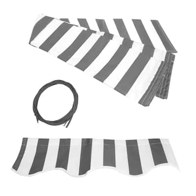 ALEKO Replacement Fabric for Patio Retractable 16x10 ft Awning Grey/White