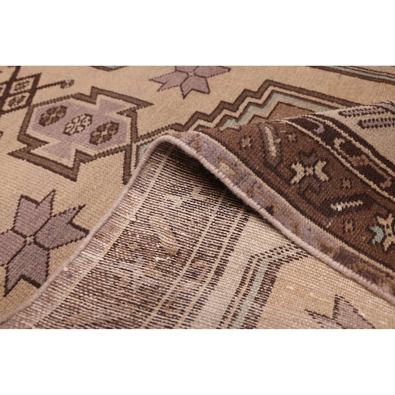 ECARPETGALLERY Hand-knotted Antalya Vintage Beige Wool Rug - 2'11 x 4'9