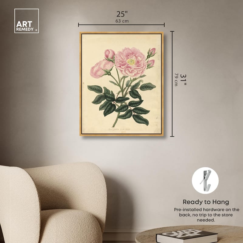 French Rose Canvas by Art Remedy