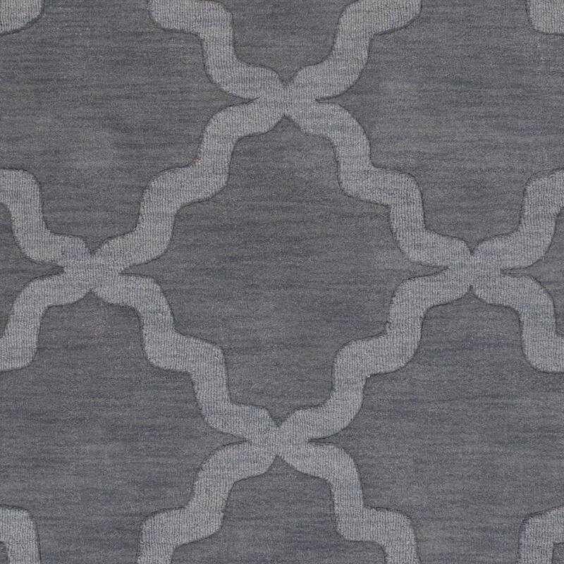Livabliss Glacier Hand-woven Tone-on-Tone Lattice Wool Runner Rug