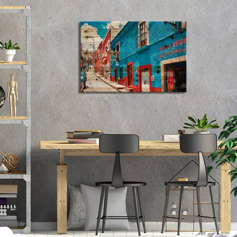 Colorful Street Print On Wood by Philippe Hugonnard - Multi-Color