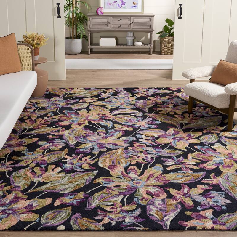 SAFAVIEH Handmade Blossom Clasien French Country Floral Wool Rug - On ...