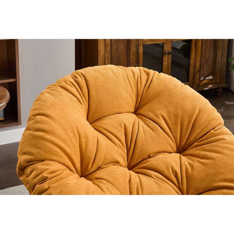 Oversized Swivel Accent Chair, 360-Degree Swivel Barrel Chair, Papasan Chair for Living Room and Bedroom Comfort