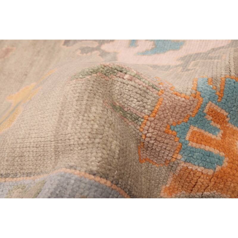 ECARPETGALLERY Hand-knotted Modern Oushak Taupe Wool Rug - 10'0 x 14'0