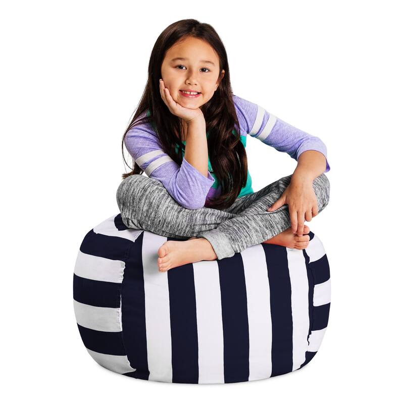 Kids' Stuffed Animal Storage Bean Bag Chair Cover or Toy Organizer
