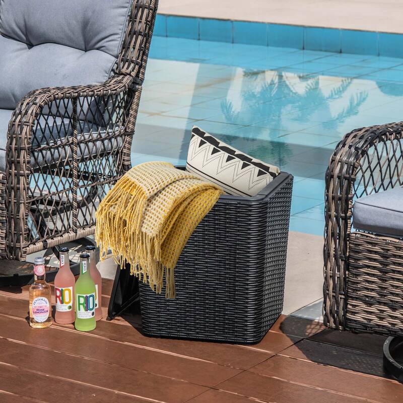 Costway 11.5 Gallon Water-proof Deck Box with Removable Lid Storage - See Details