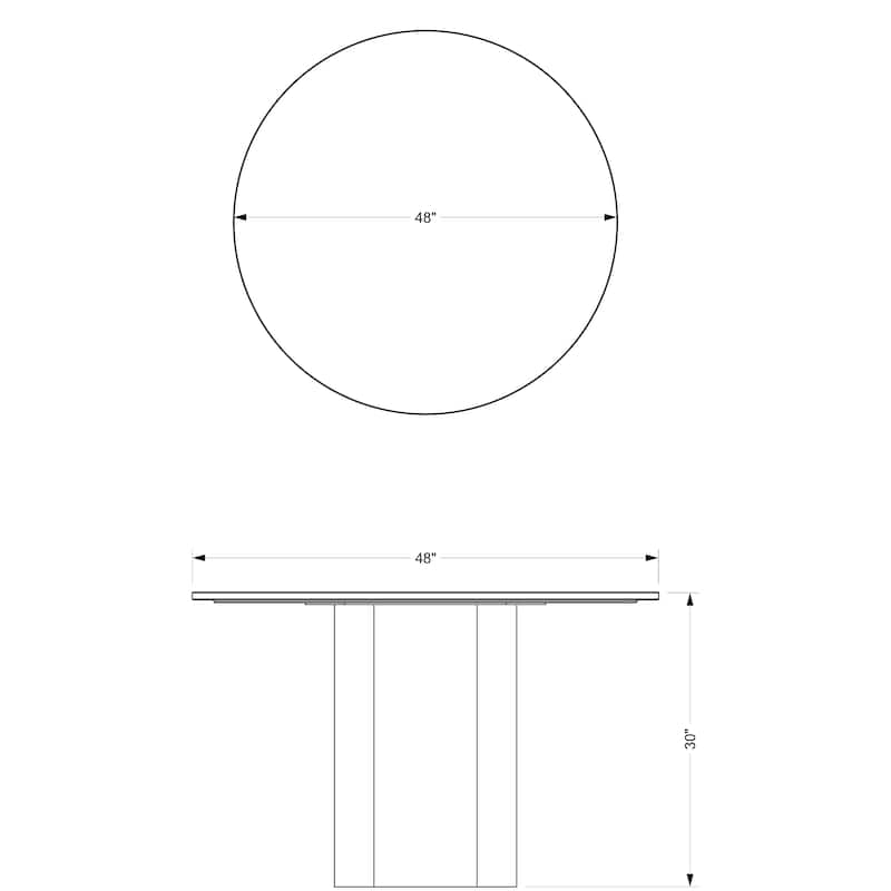 Marbelle - Martie 48" Dining Table - Toronto Sand Marble Finish