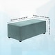 preview thumbnail 56 of 55, Stretch Foot Stool Cover Rectangular Square Foot Stool Slipcover Blue Gray - 32.68"-39.76"