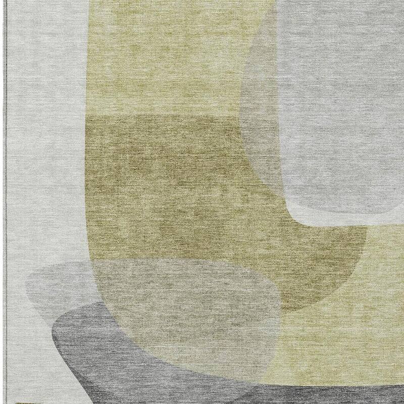 HomeRoots Abstract Transitional Rectangle Outdoor Rug