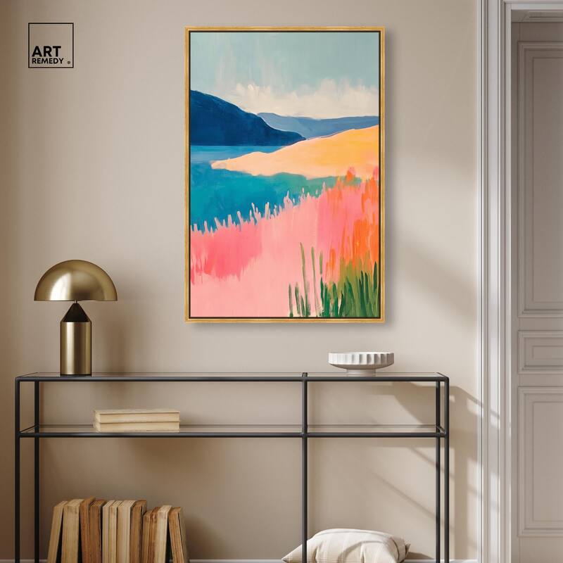 Meadow Meets the Sea Canvas by Art Remedy