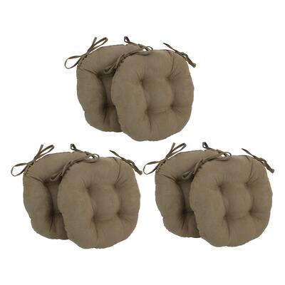 16-inch Round Indoor Microsuede Chair Cushions (Set of 2, 4, or 6)