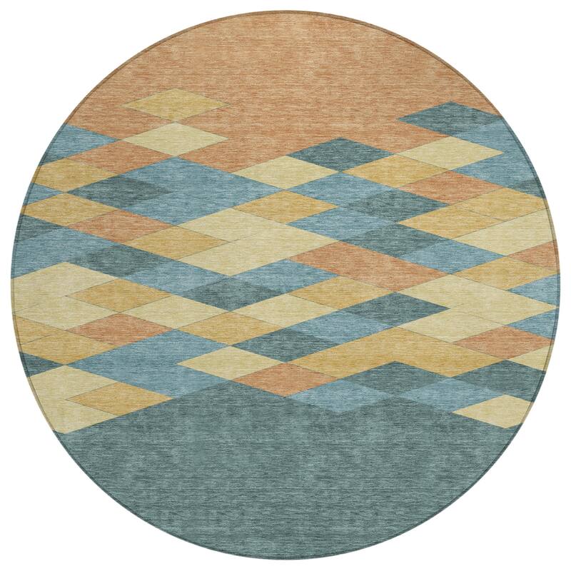 Machine Washable Indoor/ Outdoor Modern Avo Chantille Rug