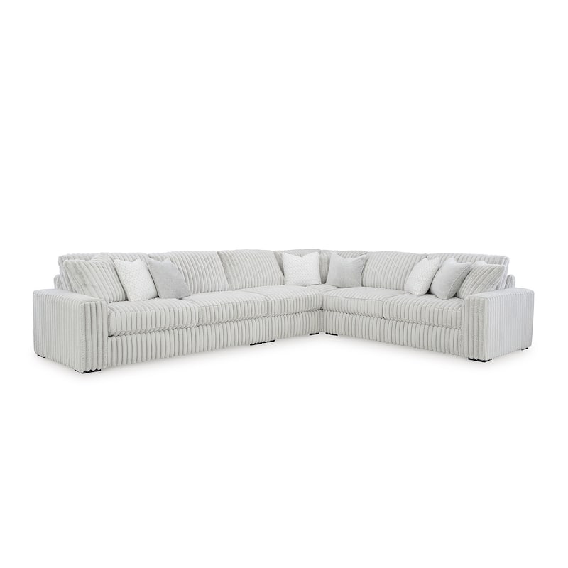 Signature Design by Ashley Stupendous Gray 4-Piece Sectional - 172"W x 133"D x 41"H