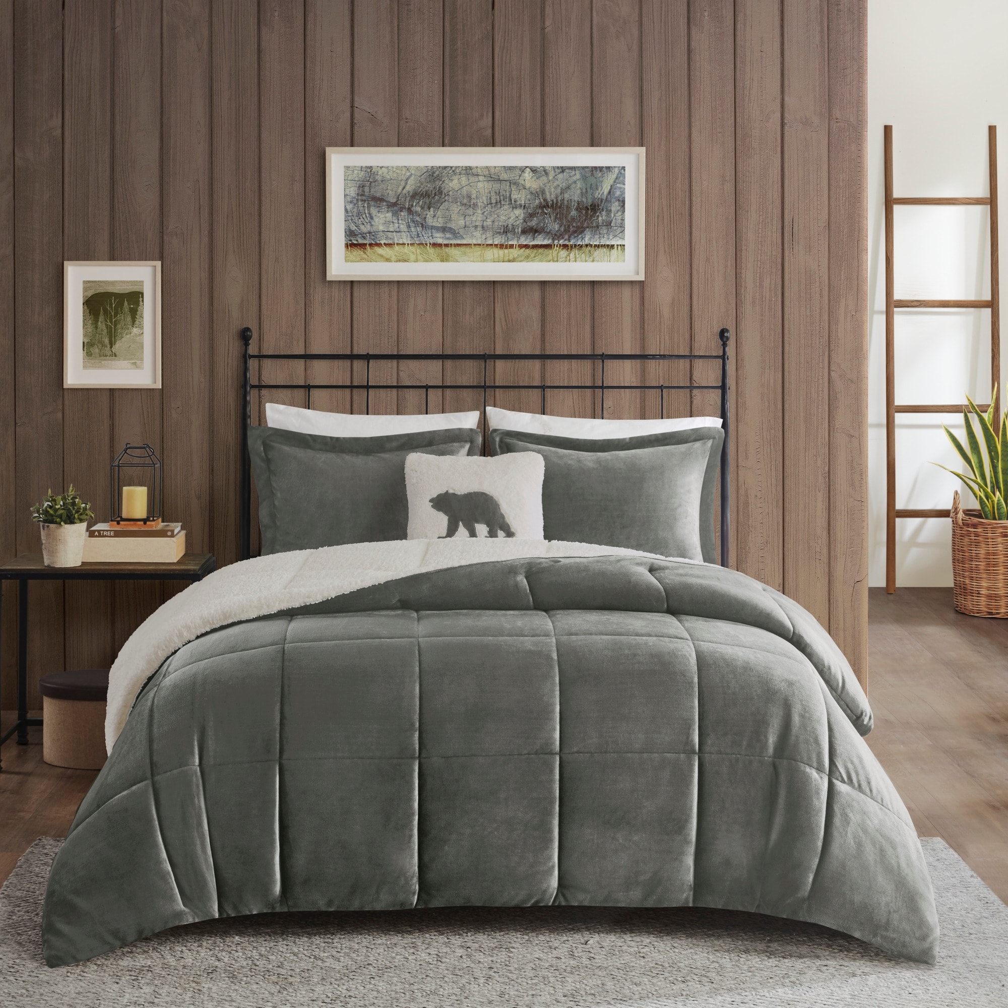 Alton plush to sherpa comforter set woolrich store