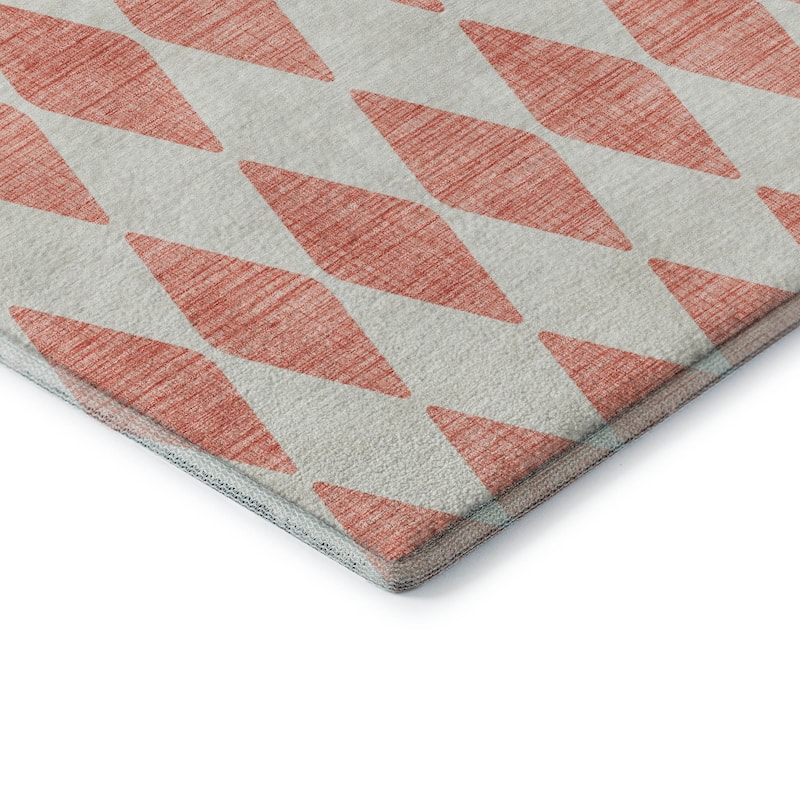 Premium Washable Super Soft Modern Diamond Mayfield Rug