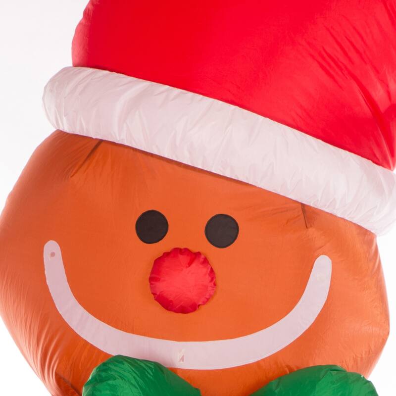 Glitzhome 8 ft Christmas Lighted Inflatable Decor