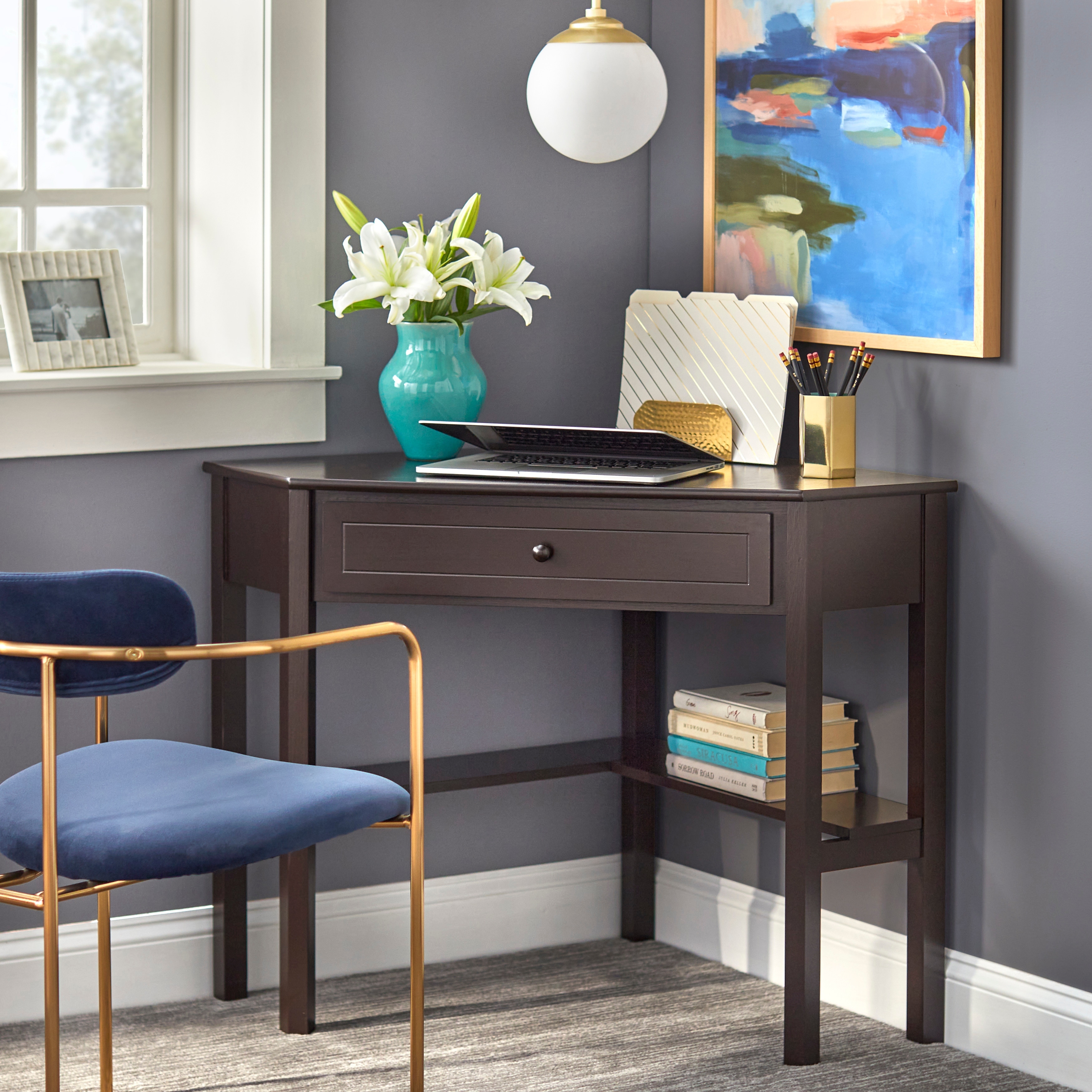 Porch & outlet den desk