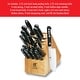 preview thumbnail 11 of 10, ZWILLING Professional S 18-Piece Knife Block Set, Chef Knife, Serrated Utility Knife, Steak Knife Set, Black - 18-pc