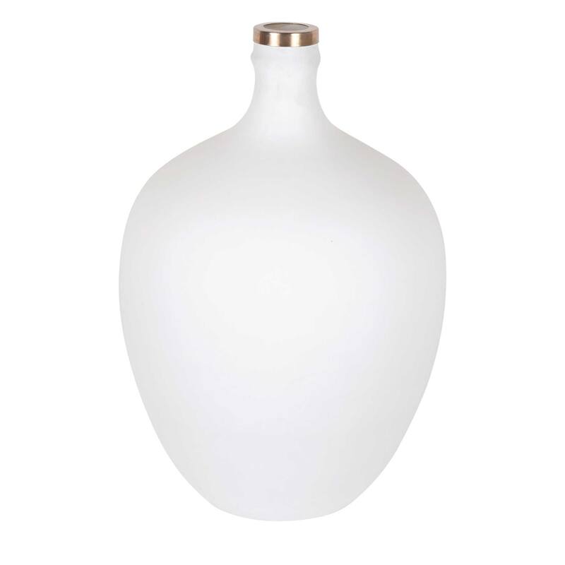 Kia Tall Matte White 15.75-inch Vase by East at Main (1-piece) - 10.75x10.75x15.75 - White
