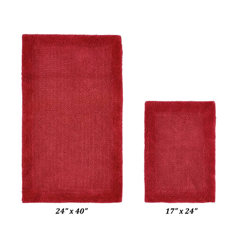 Better Trends Bath Rugs Set 100% Cotton Tufted Soft Water Absorbent Bathroom Rug for Shower, Sink Bath Mats Edge Collection
