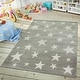 preview thumbnail 2 of 18, Kids Rug with Stars for Nursery Starry Sky in grey, pink and green 2'8" x 4'11" - Grey