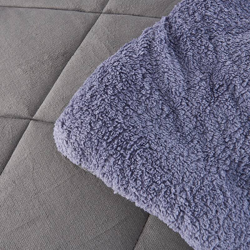 Fleece/ Sherpa Down Alternative 3-piece Comforter Set