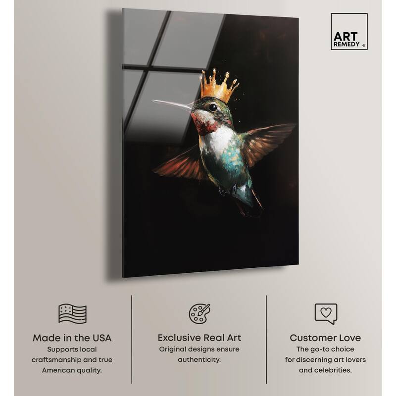Royal Bird II Acrylic by Art Remedy, Ready to Hang